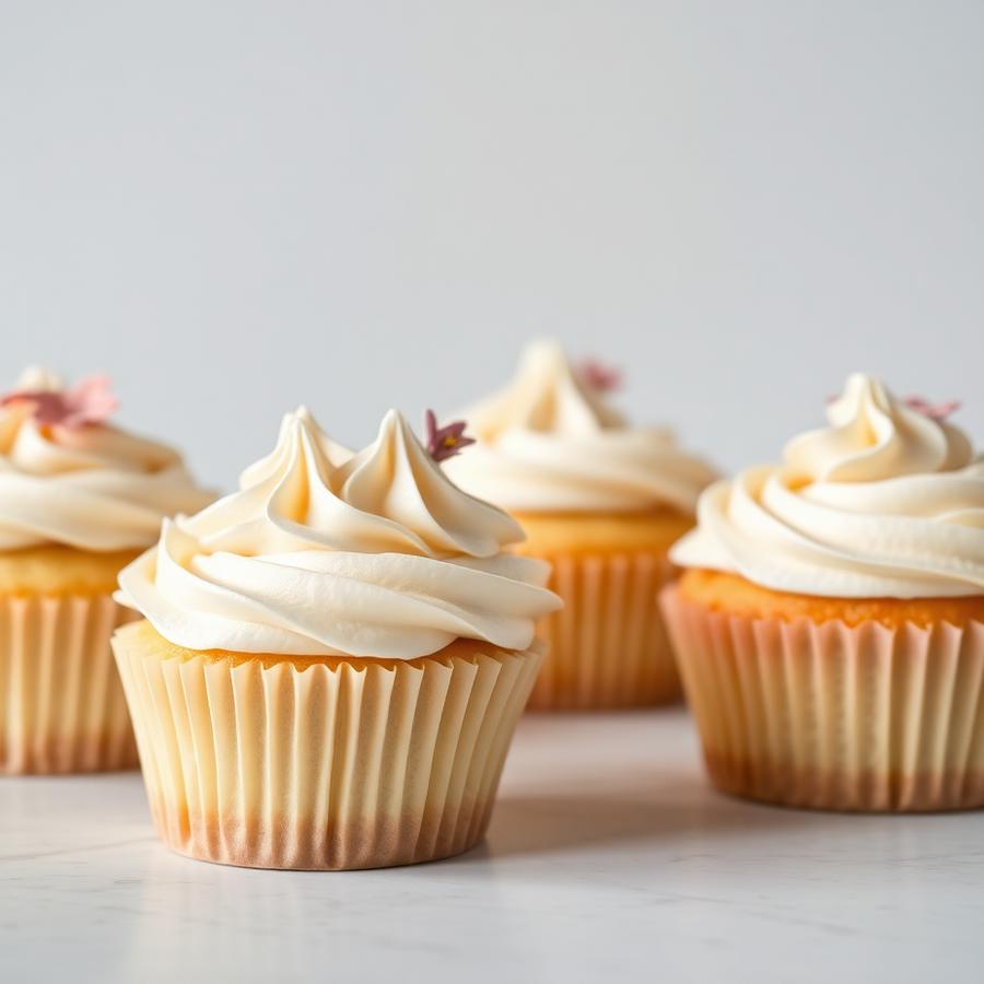 Vanilkové cupcakes se smetanovým krémem